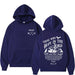 Christian Letter-Print Hoodie for Men and Women Navyblue