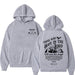 Christian Letter-Print Hoodie for Men and Women Grey