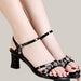 Women's Chunky-Heel Shoes Black