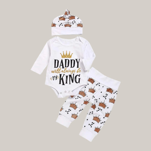 Clothing Set Tops Romper +Crown Pants