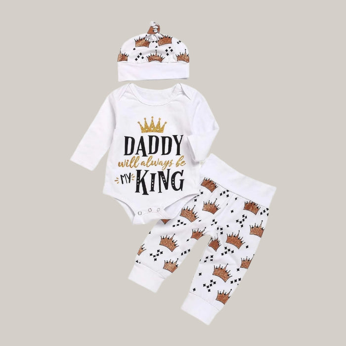 Clothing Set Tops Romper +Crown Pants