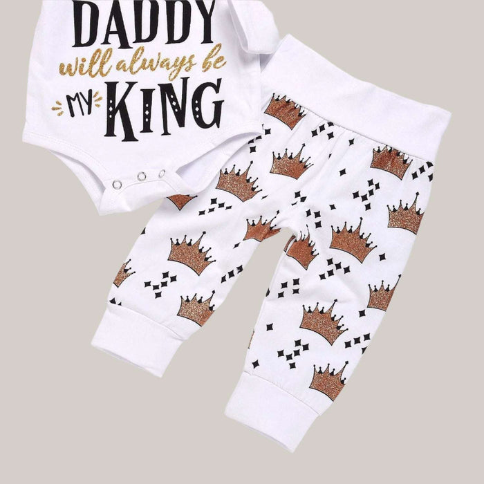 Clothing Set Tops Romper +Crown Pants