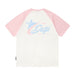 Color Contrast Patchwork Raglan Men Clothing Pink