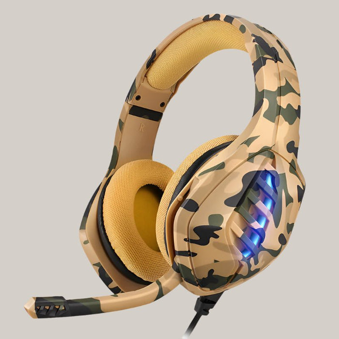 Computer gaming headset Camouflage yellow