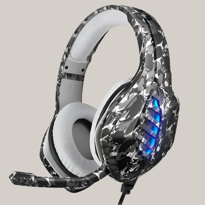 PC Gaming Headset Camouflage grey