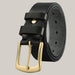 Cowhide Handmade Trend Men's Belts Black