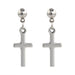 Cross-Design Hoop Earrings