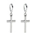 Cross-Design Hoop Earrings