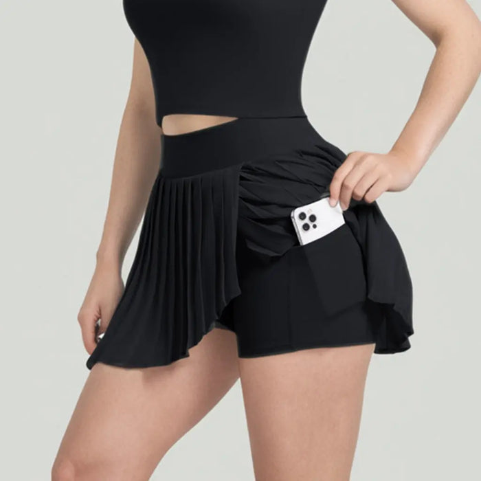 Pleated Tennis Skirt Black