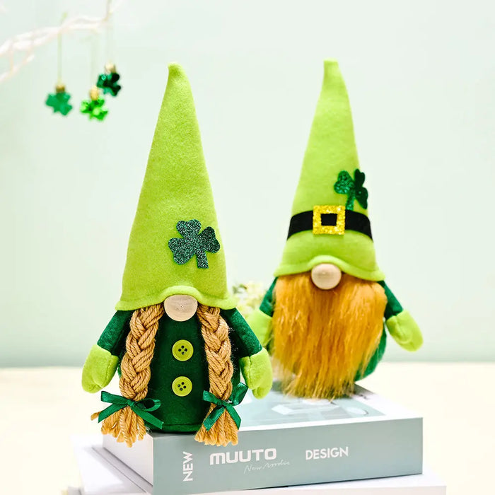 Irish Festival Decorated With Green Rudolph Action Figures