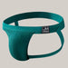 Mens Sports Fitness Rainbow Double Thong Green