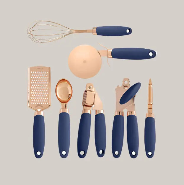7-Piece Rose Gold Stainless Steel Kitchen Utensil Set