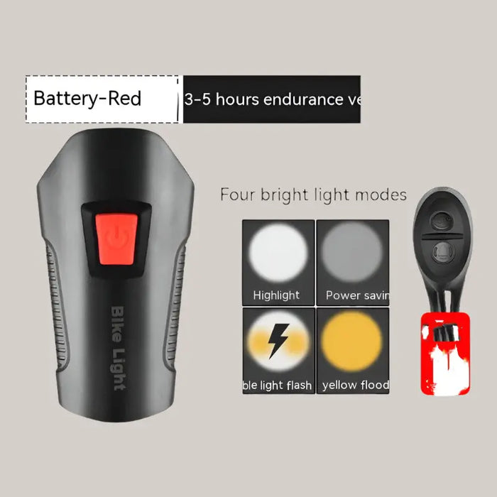 Mountain Bicycle Charge Lights Red