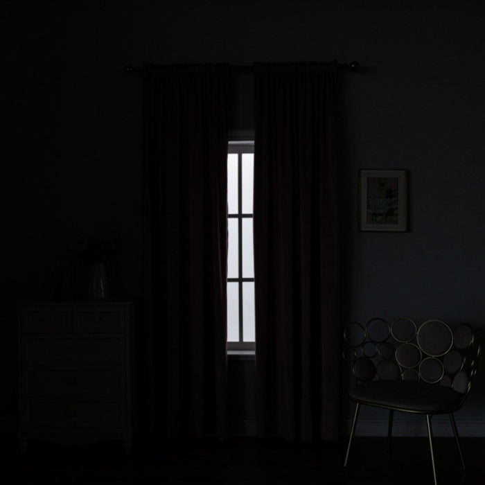 Flannel Room-Darkening Curtains, Set of 2