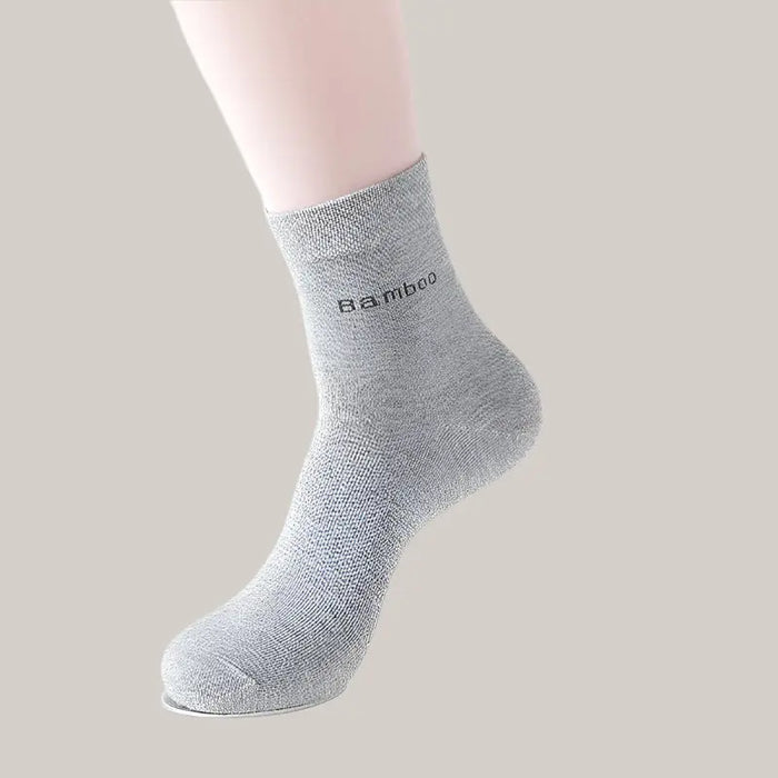 Solid Color Socks Men's Light Grey One size