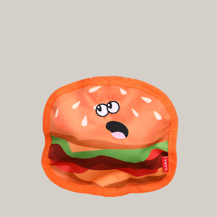 Stuffing-Free Dog Toy Burger