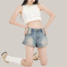 American Retro Denim Super Short Shorts Women