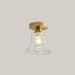 Iron and Glass E27 Entryway Lamp OB Style With Bulb