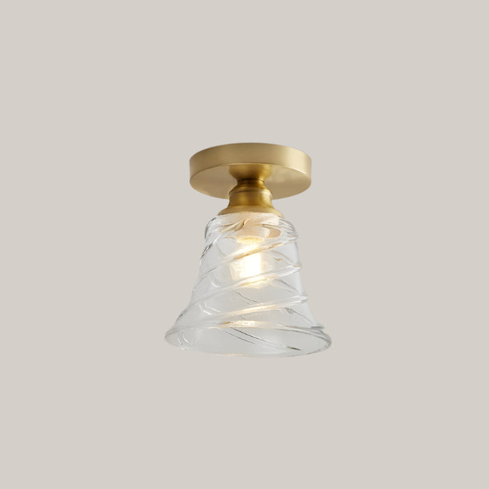 Iron and Glass E27 Entryway Lamp OB Style With Bulb