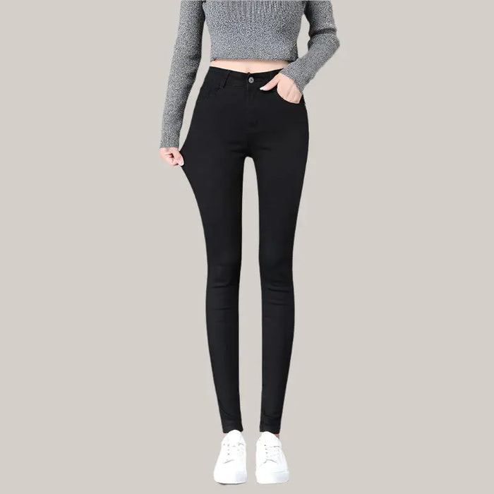Women High Waist Slim Slimming Stretch Tights Black