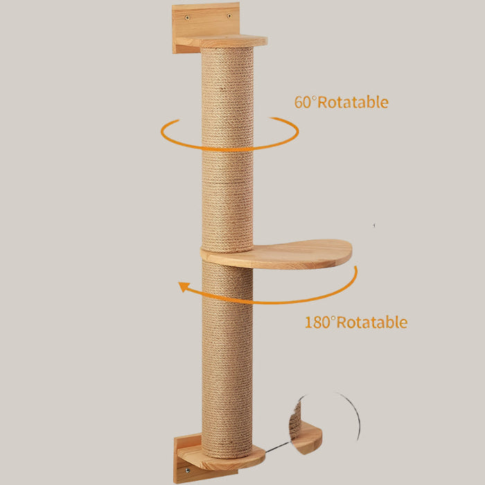 Wall-Mounted Flax Rope Cat Scratching Post