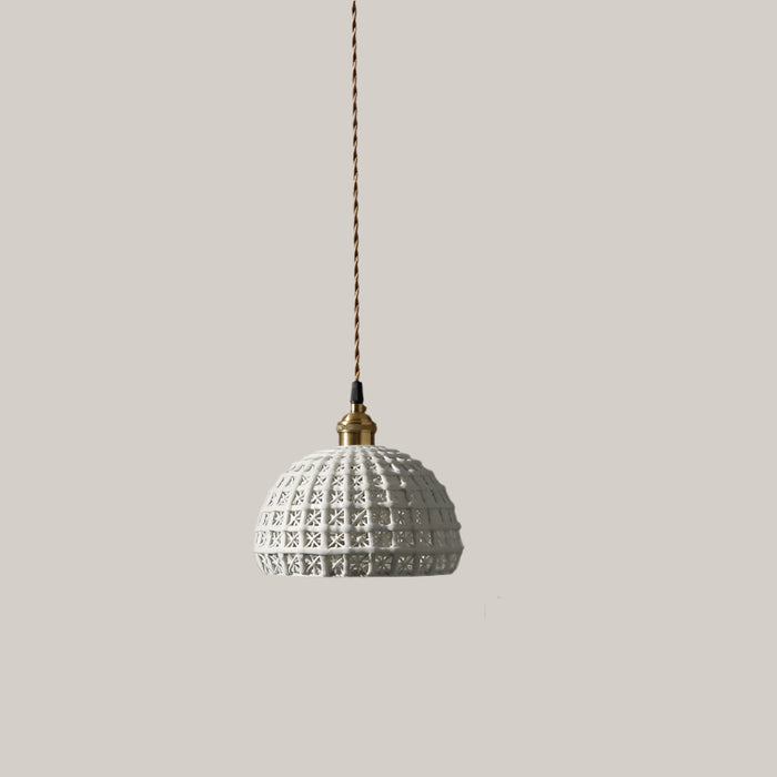 Handmade Ceramic Chandelier Type A White