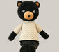 Patterned Teddy Bear Plush Toy – 23 to 73 cm, 7 Designs Wavedot black