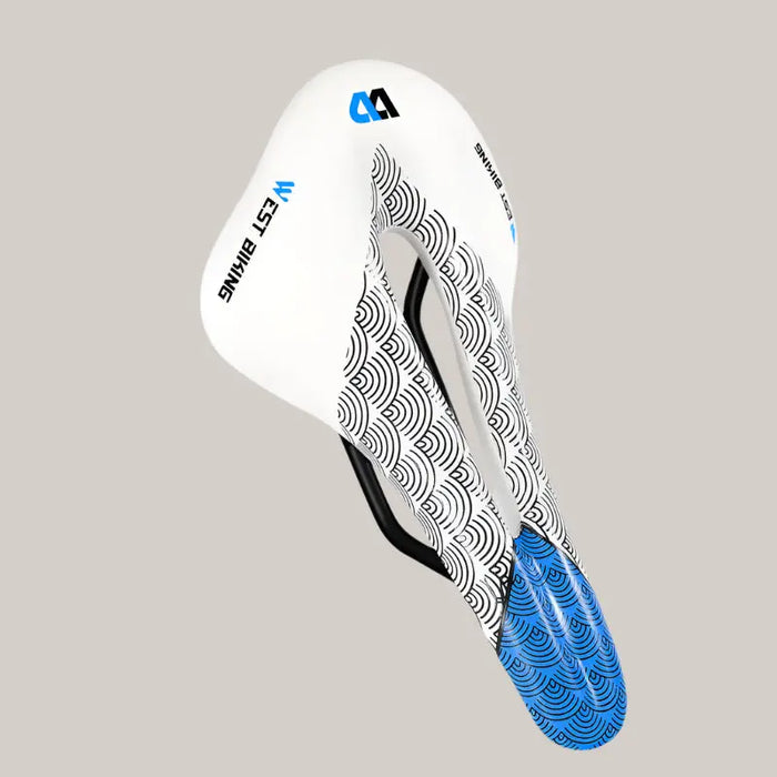 Hollow Bicycle Saddle – 7 Colors White blue