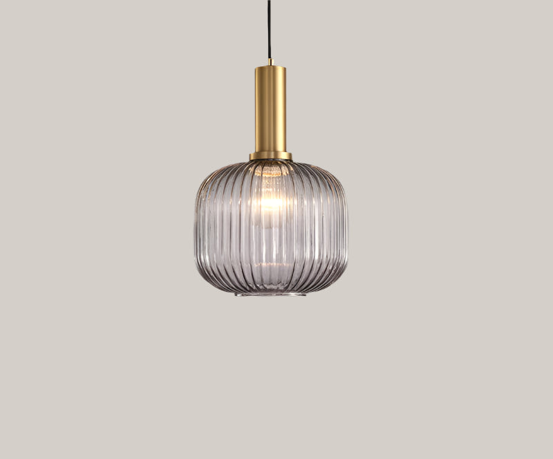 Bar Glass Chandelier Retro Lamps Small smoky grey B