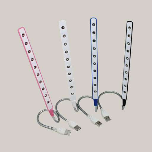 Aluminum Ten Lamps Silver USB