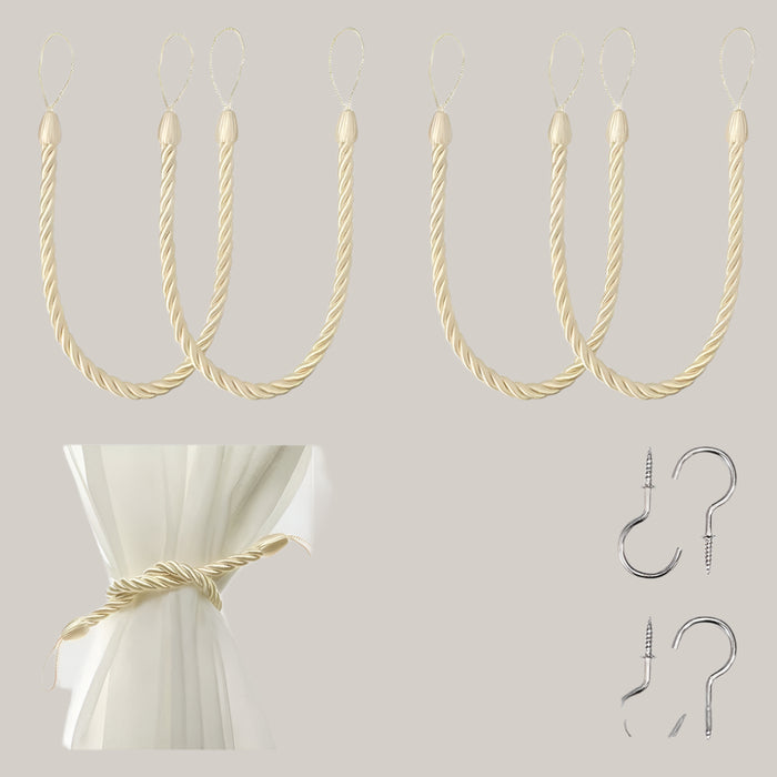Modern Rope Curtain Tiebacks, Pair Z510