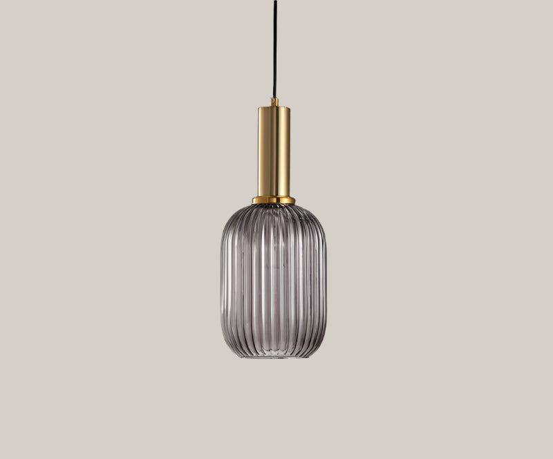 Retro Glass LED Chandelier, 20 cm Small smoky grey A
