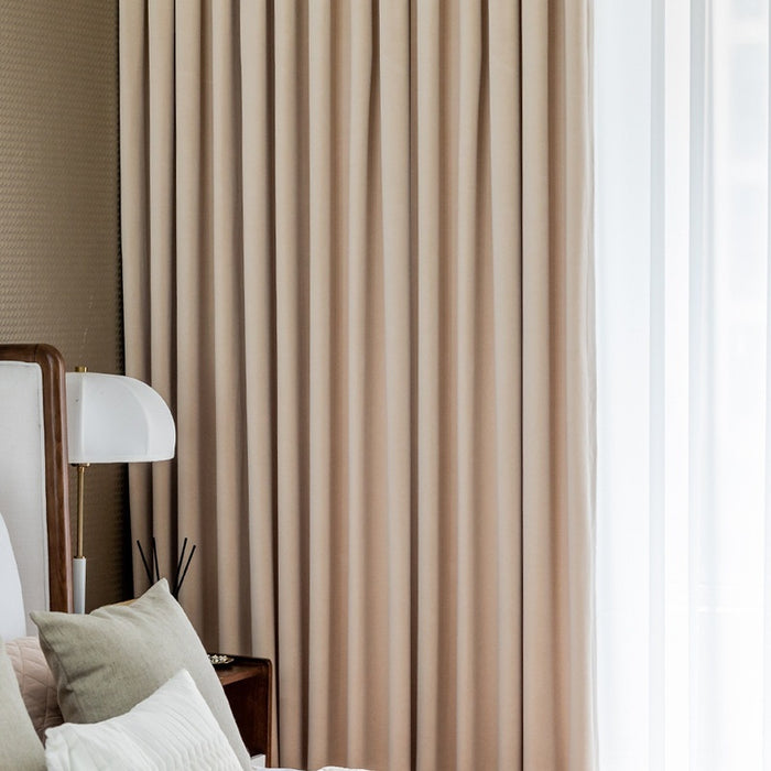 Modern Flannel Room-Darkening Curtain Panel