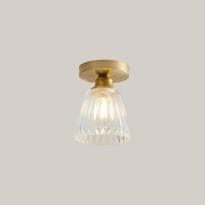Iron and Glass E27 Entryway Lamp OG Style With Bulb