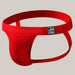 Mens Sports Fitness Rainbow Double Thong Red