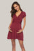 Deep V-Neck Maternity Short Sleeve Dress
