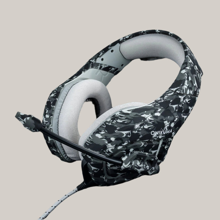 Destruction Camouflage Gaming Headset Gray