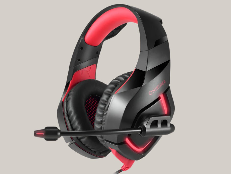 Destruction Camouflage Gaming Headset Red