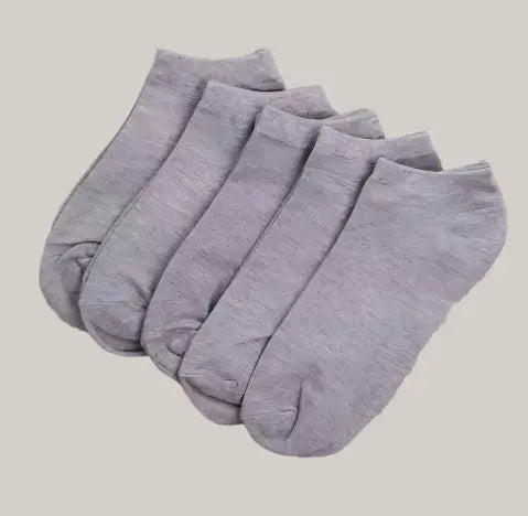 Black And White Gray Boat Socks Grey One size 1PC