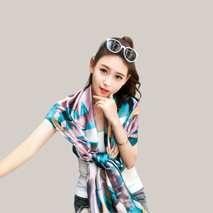 Diamond silk scarves Green