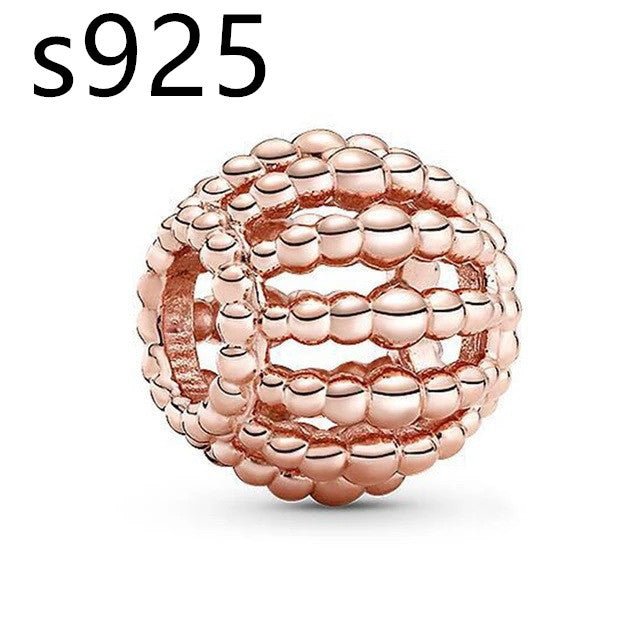 DIY Unisex Beaded Bracelet S925 Rose Gold