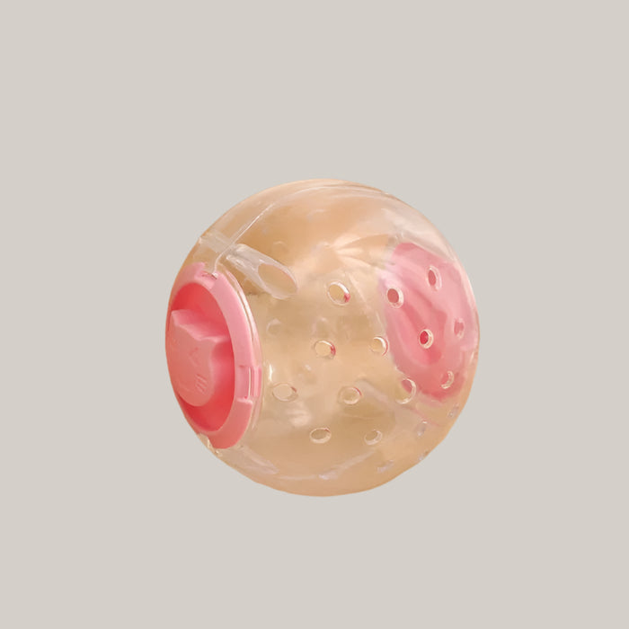 Slow-Feeding Treat Ball for Dogs and Cats Pink