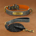 Dog Collar Engraved With Lettering Grey suit