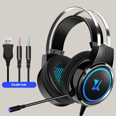 E-sports Gaming Headset Double hole Black
