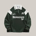 American Contrast Color Polo Shirt Dark Green