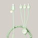 Creative Gift Spring One For Three Data Cables Green
