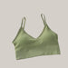 Seamless Underwear Female Crop Tops Green