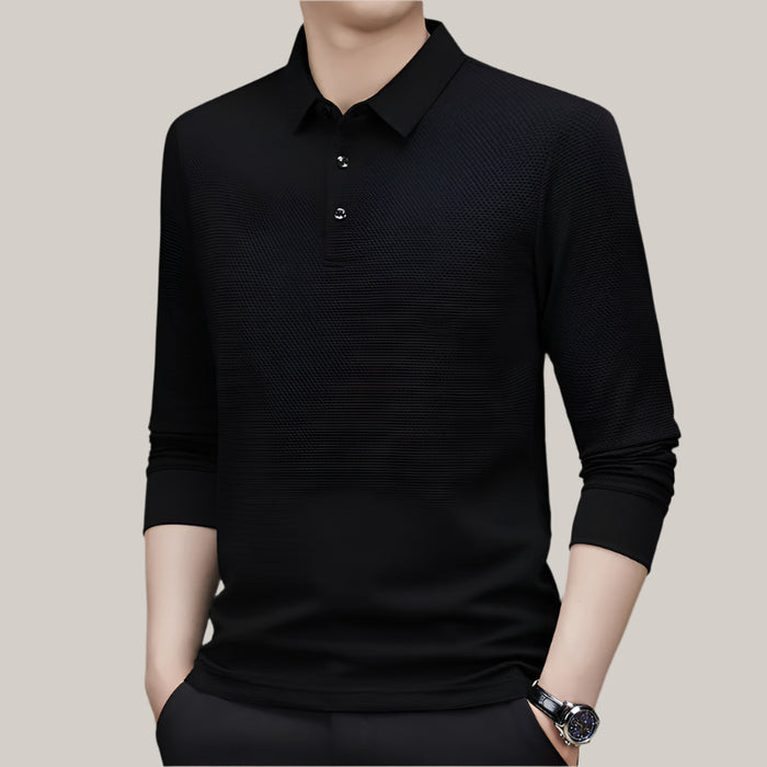 Honeycomb Plaid Long-sleeved T-shirt