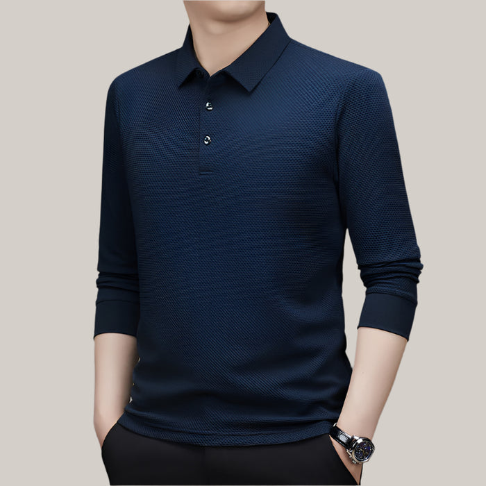 Honeycomb Plaid Long-sleeved T-shirt