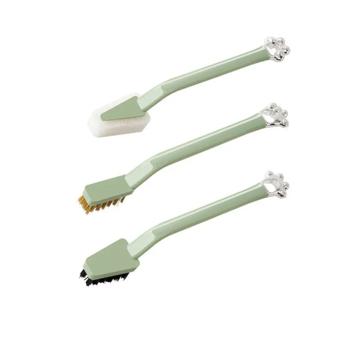 3-Pack Plastic Gas Stove and Sink Cleaning Brushes, 18 cm Green